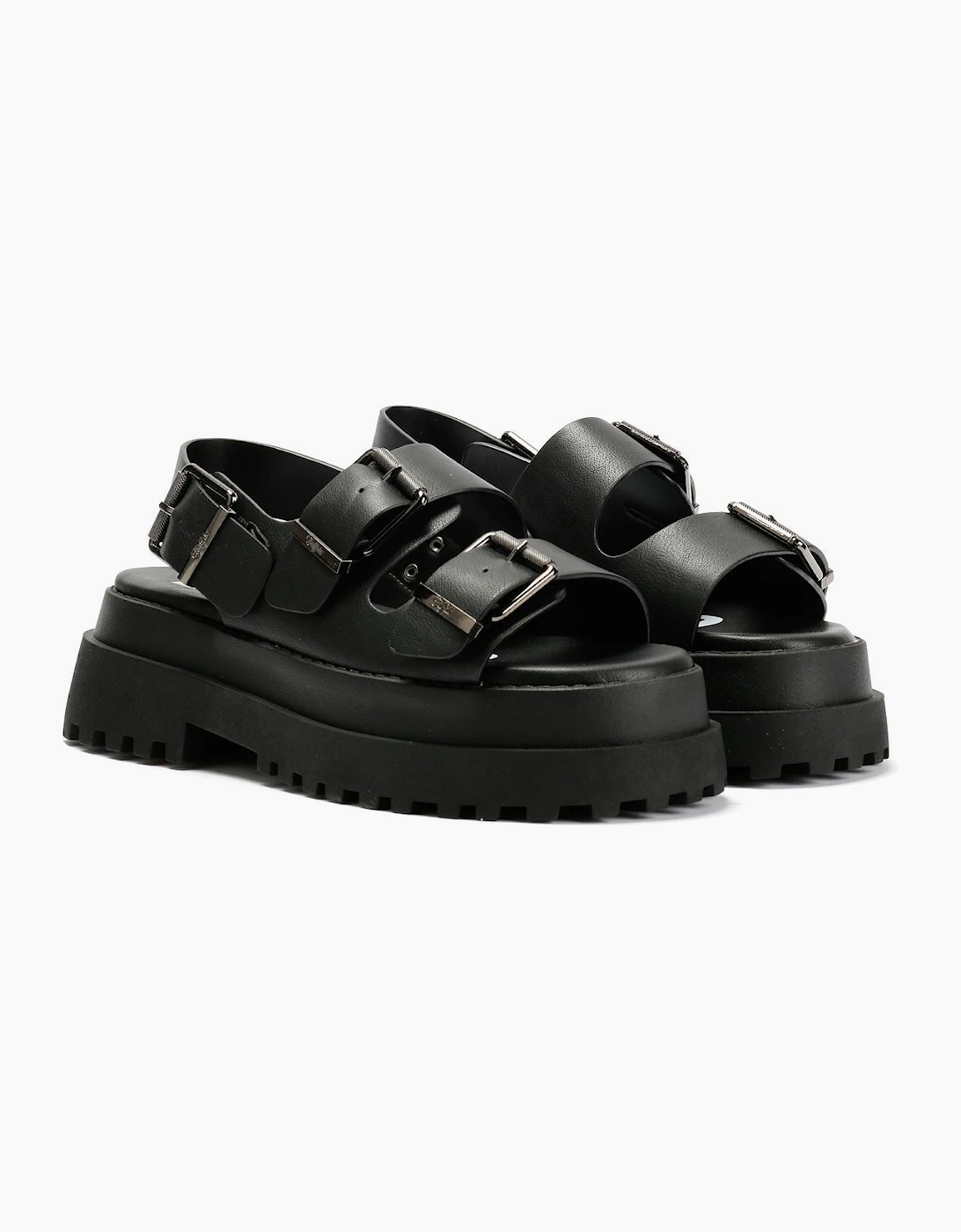 Buffalo Women's Black Pluto Ari Sandals - Size 5
