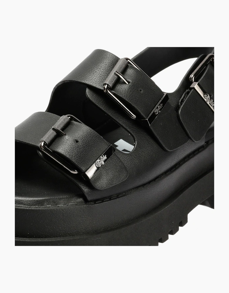 Buffalo Pluto Ari Women's Black Sandals