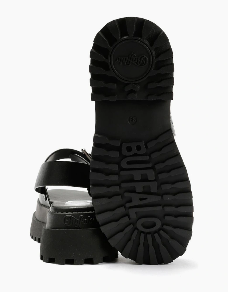 Buffalo Pluto Ari Women's Black Sandals