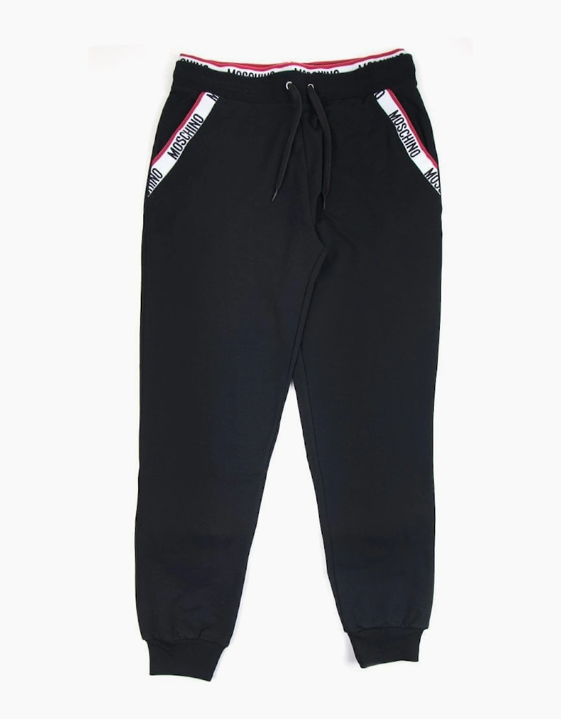 Moschino Underwear Pocket Tape Logo Jogging Pants Black