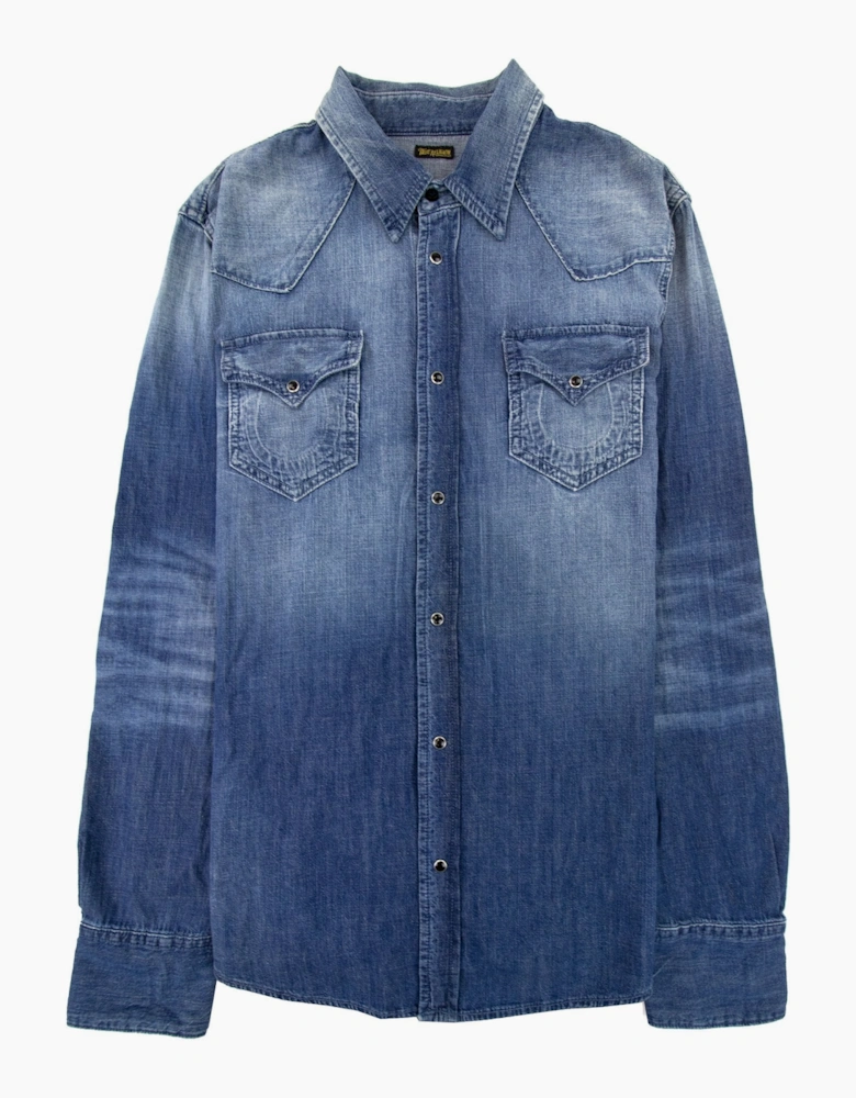 True Religion Core Jake Western Shirt Denim