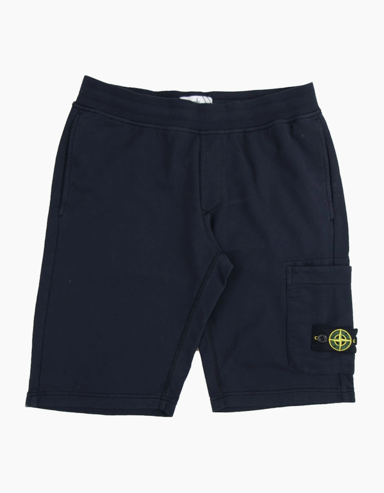 Stone Island Junior Bermuda Fleece Shorts Navy V0020