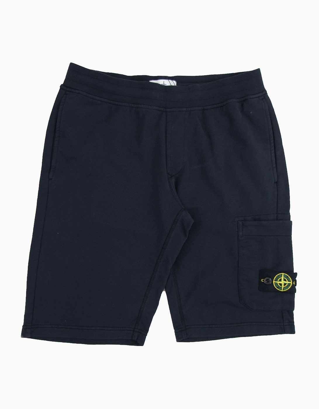 Stone Island Junior Bermuda Fleece Shorts Navy V0020
