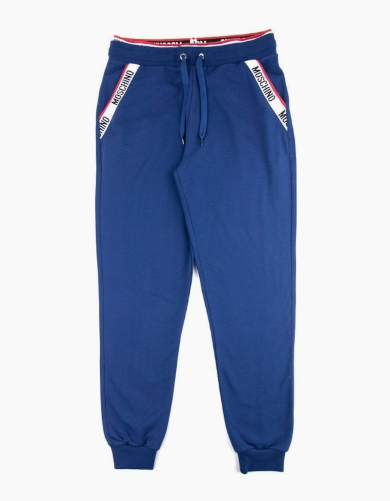Moschino Underwear Pocket Tape Logo Jogging Pants Blue