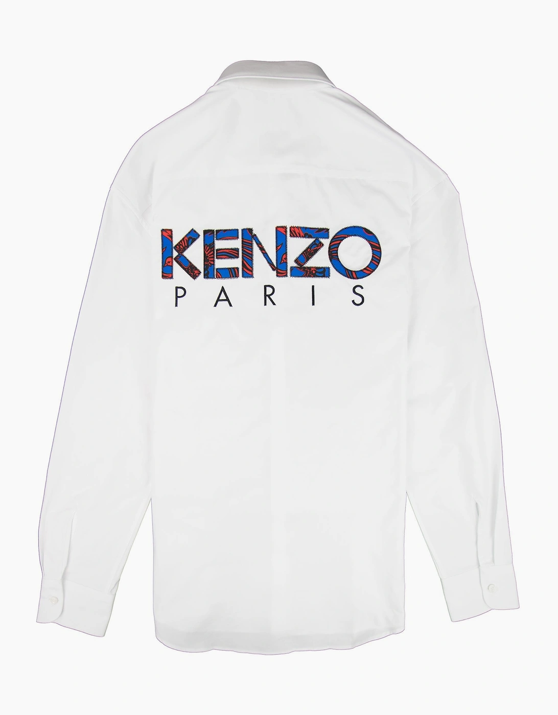 Kenzo Back Logo Long Sleeve Shirt White