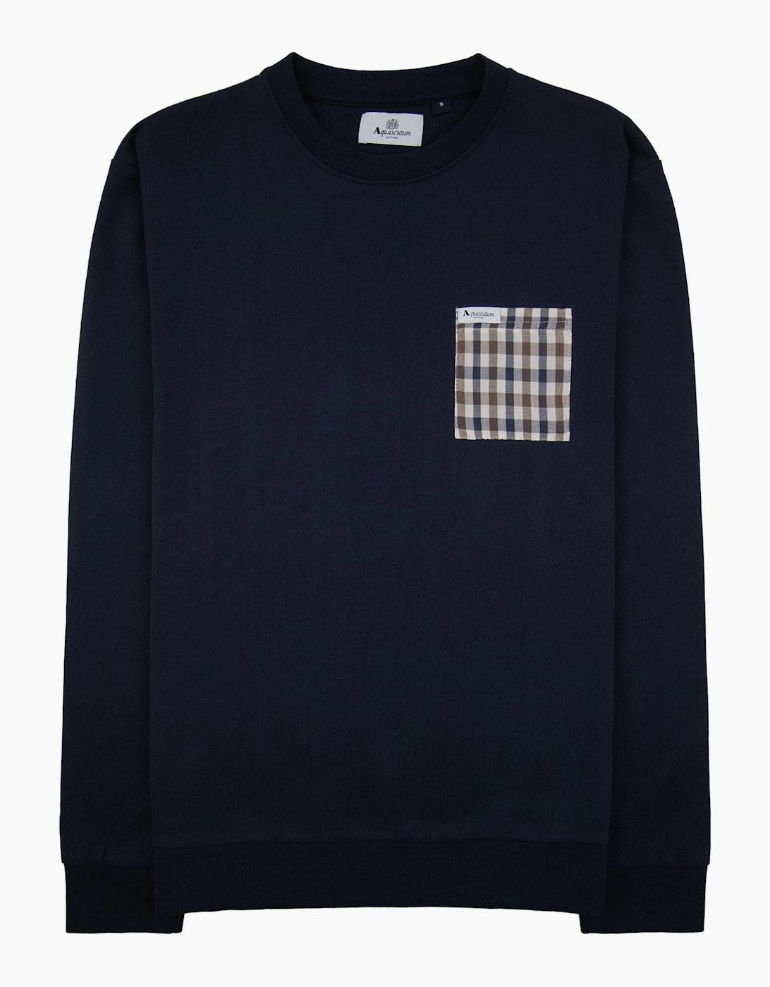 Aquascutum Iconic Pocket Crewneck Navy 11, 5 of 4
