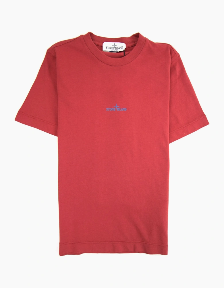 Stone Island Junior Back Logo T-Shirt Red V0010
