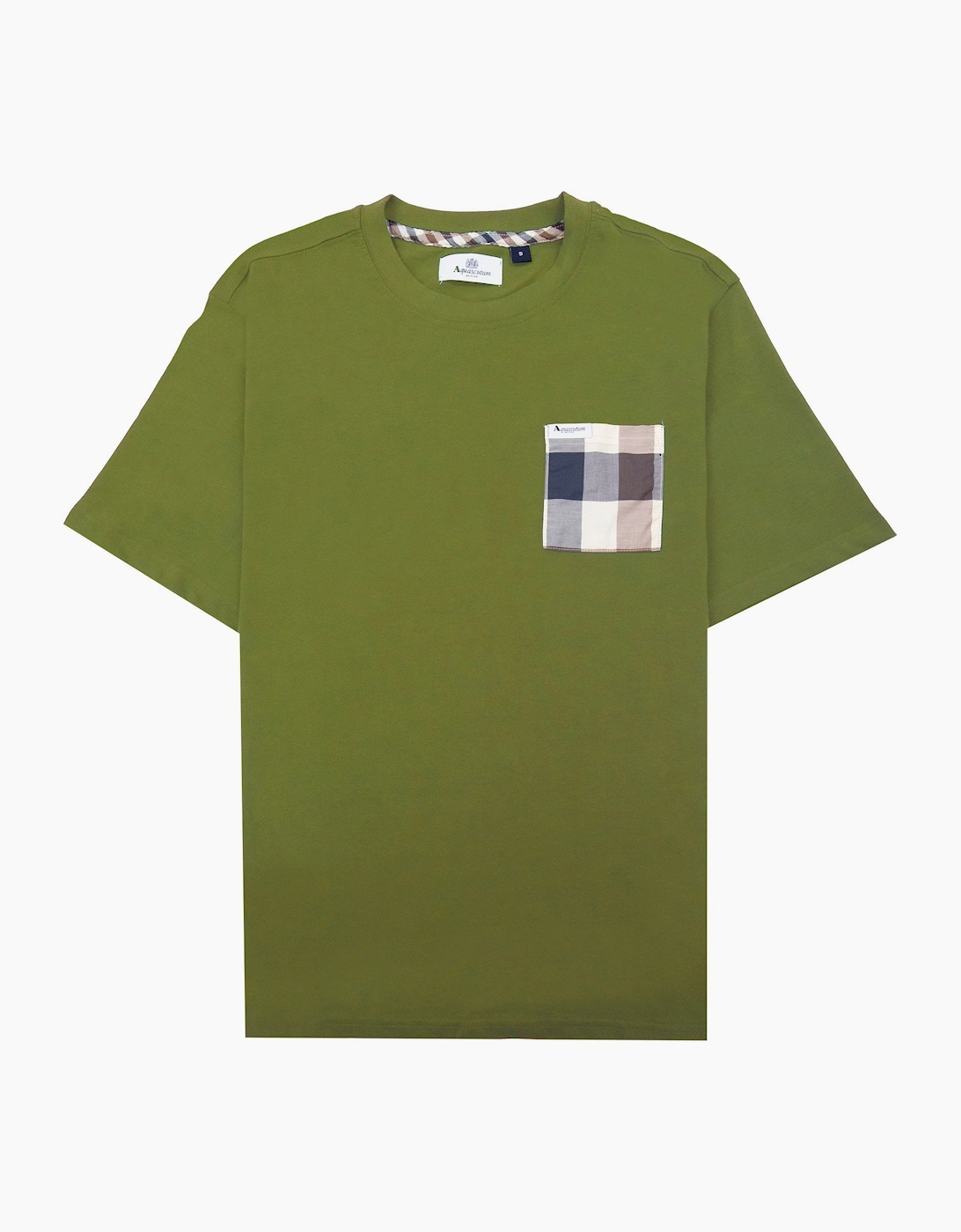Aquascutum Macro Club Check T-shirt Army Green