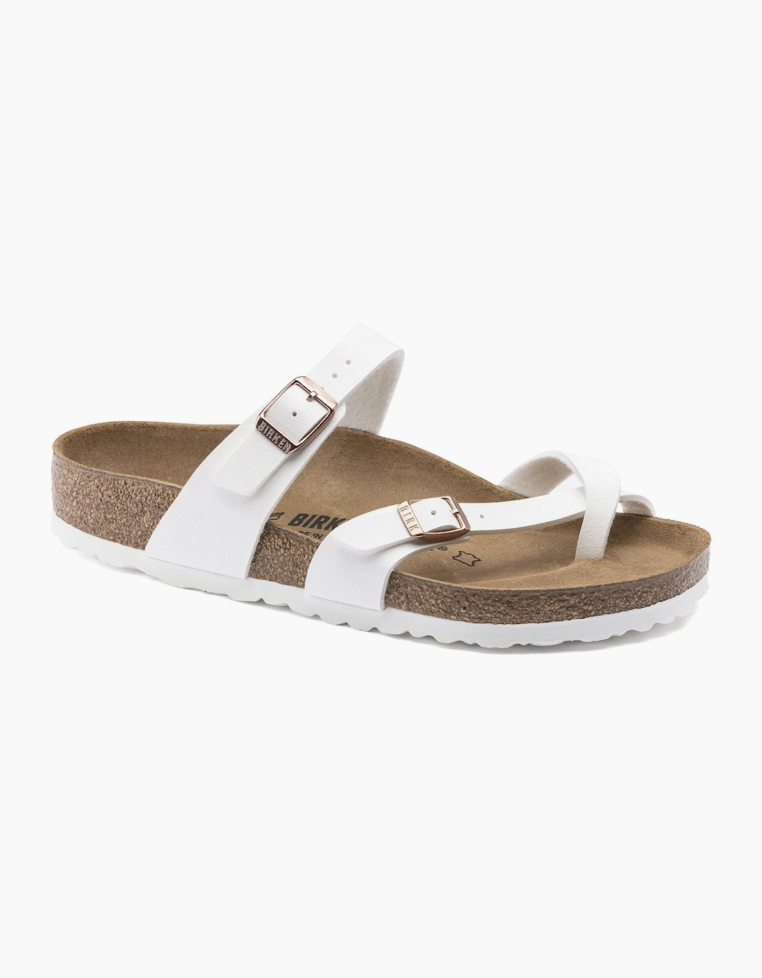 Birkenstock Women's White Mayari Birko Flor Sandals  5.5/D Size Uk5.5 Eu39 Regular