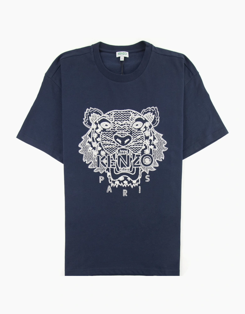 Kenzo Shibori Tiger Skate Tee Midnight Blue
