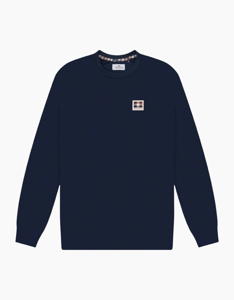 Aquascutum Active Patch Crewneck Navy Blue