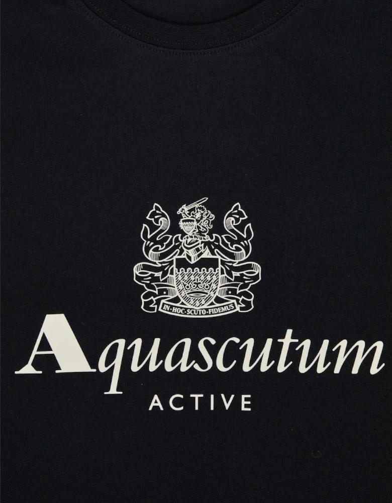 Aquascutum Active Big Logo T-Shirt Black
