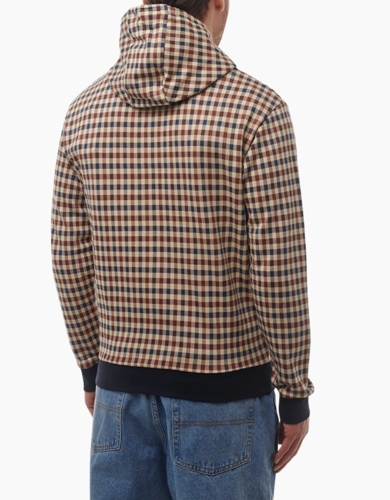 Aquascutum Active Club Check Full-zip Hoodie Navy