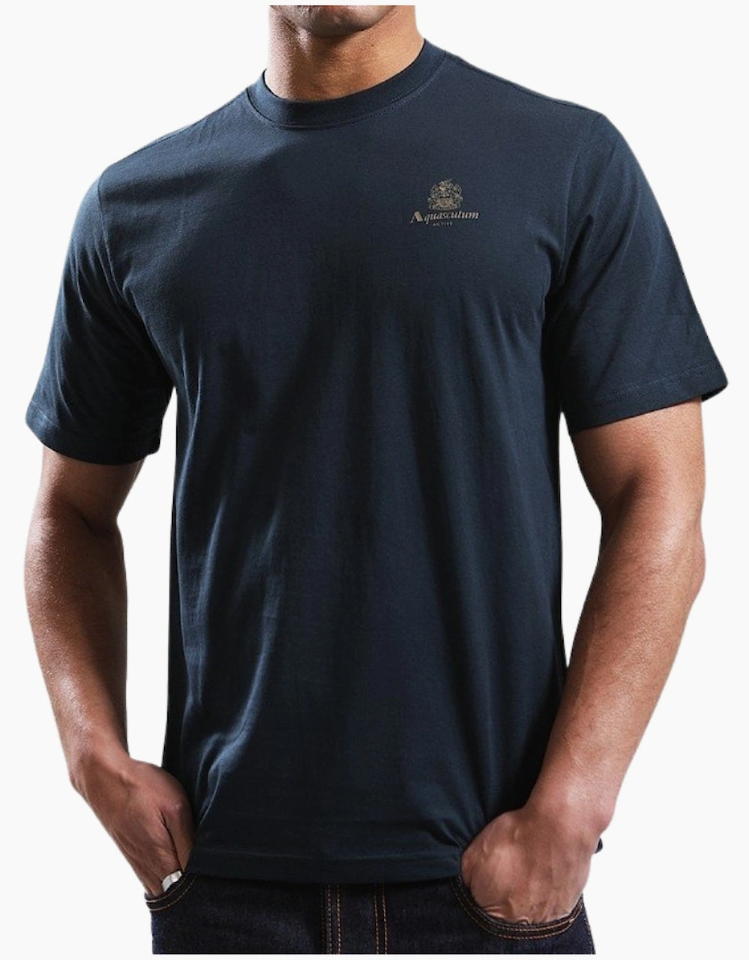 Aquascutum Active Small Logo T-Shirt Navy