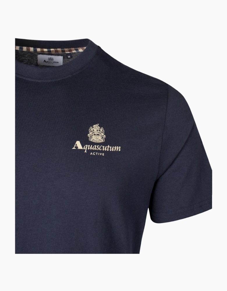 Aquascutum Active Small Logo T-Shirt Navy