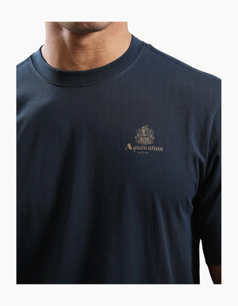 Aquascutum Active Small Logo T-Shirt Navy