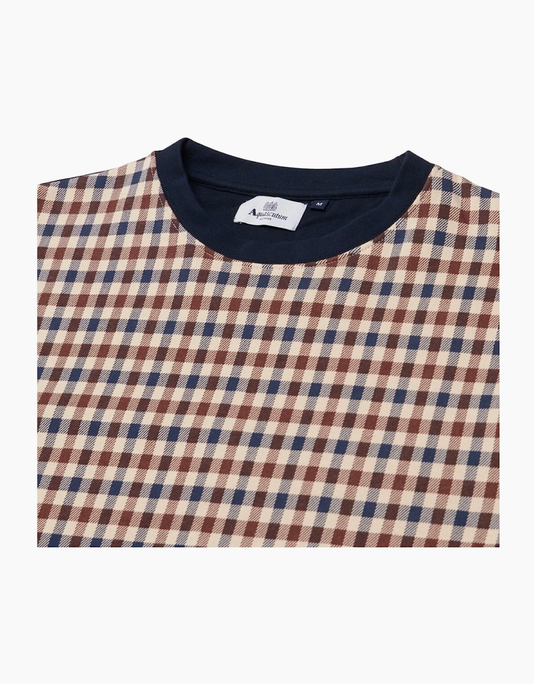 Aquascutum Active Club Check Crewneck Navy