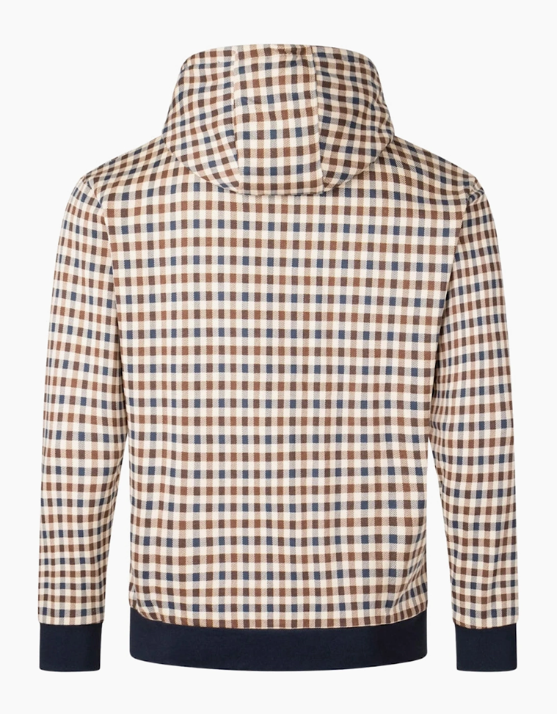 Aquascutum Active Club Check Hoodie Navy