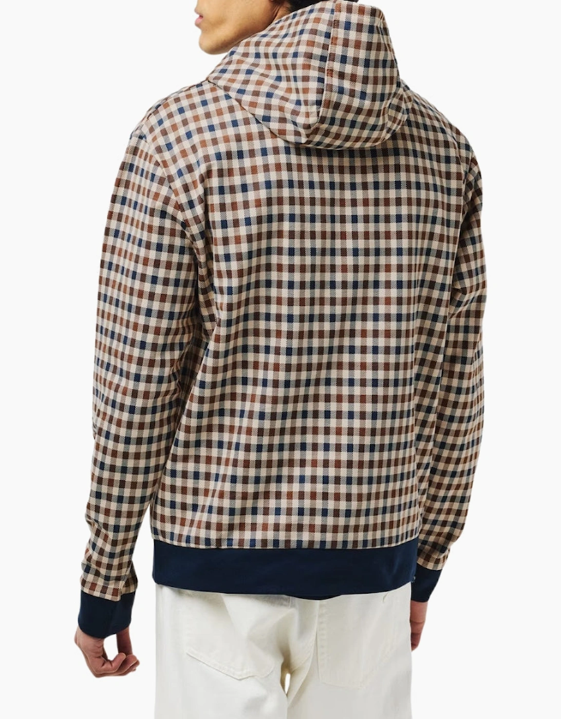 Aquascutum Active Club Check Hoodie Navy