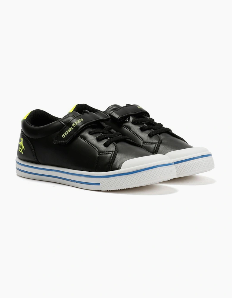 Penguin Junior Rainbow Black/Safety Yellow Trainers
