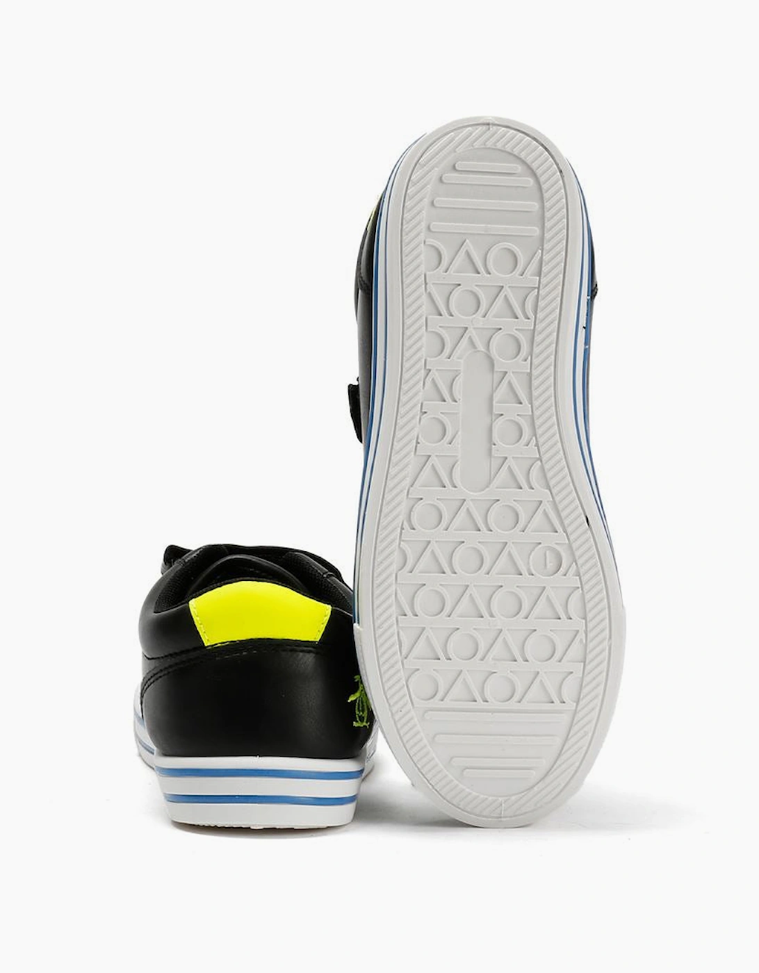 Penguin Junior Rainbow Black/Safety Yellow Trainers