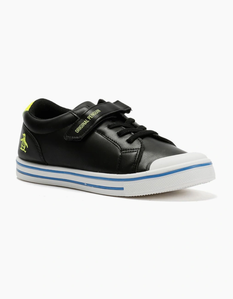 Penguin Junior Rainbow Black/Safety Yellow Trainers
