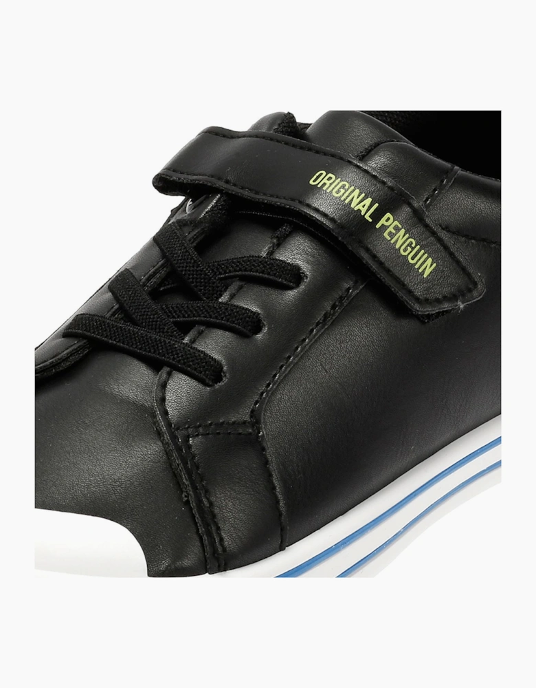 Penguin Junior Rainbow Black/Safety Yellow Trainers