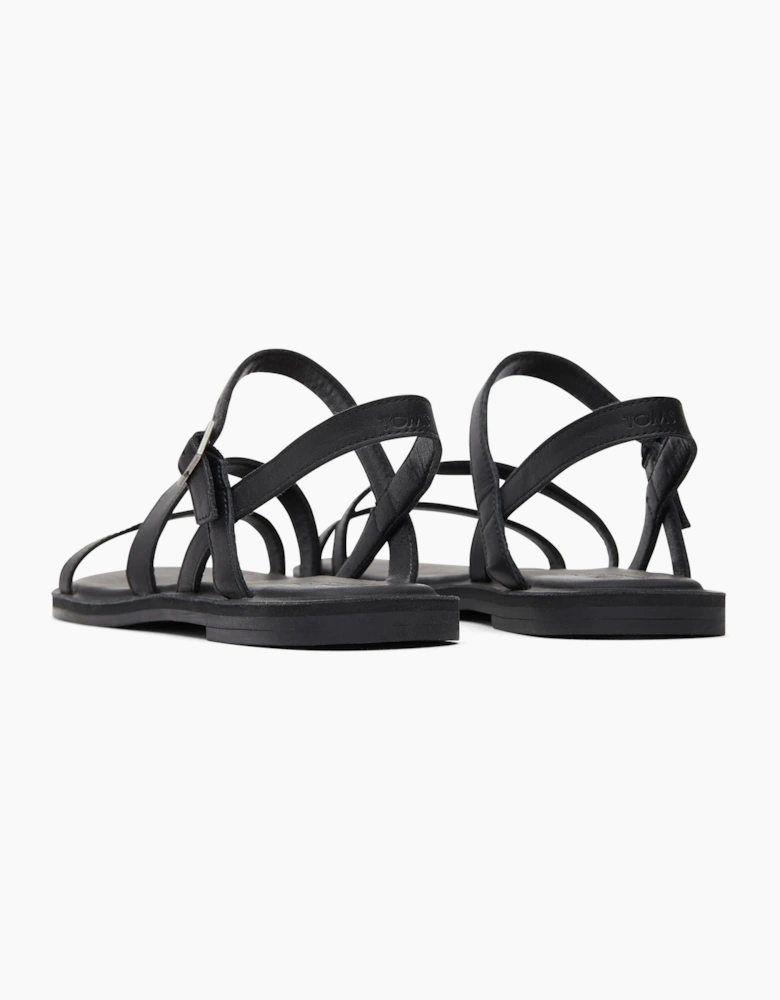 TOMS KIRA Womens Ankle Strap Sandals Black