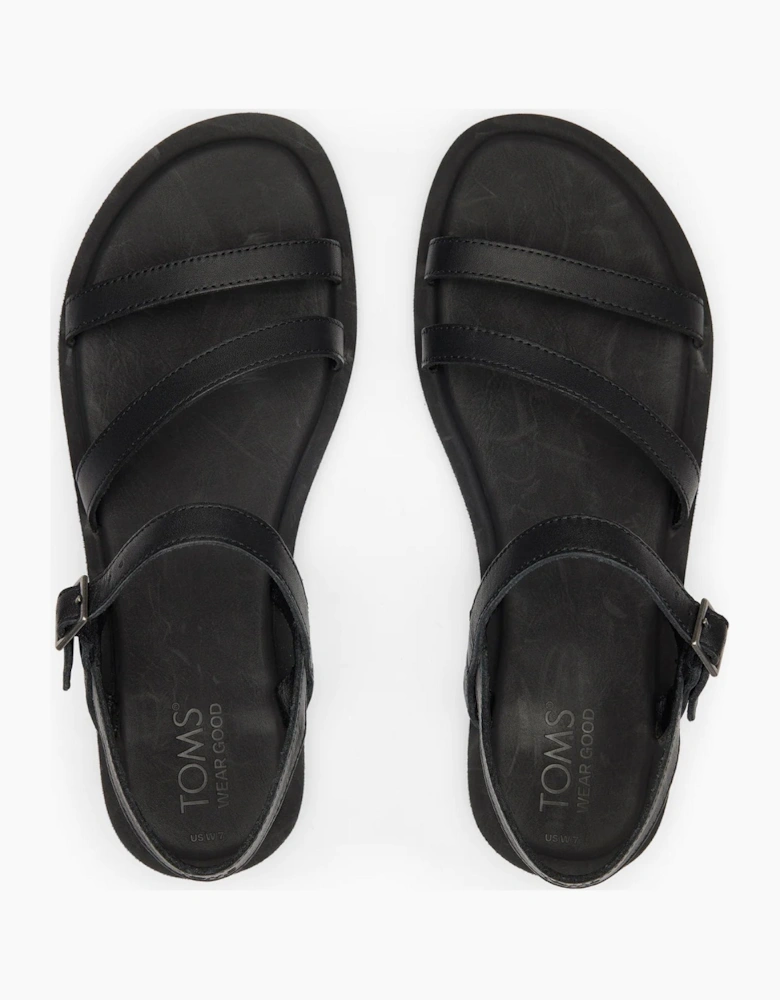 TOMS KIRA Womens Ankle Strap Sandals Black