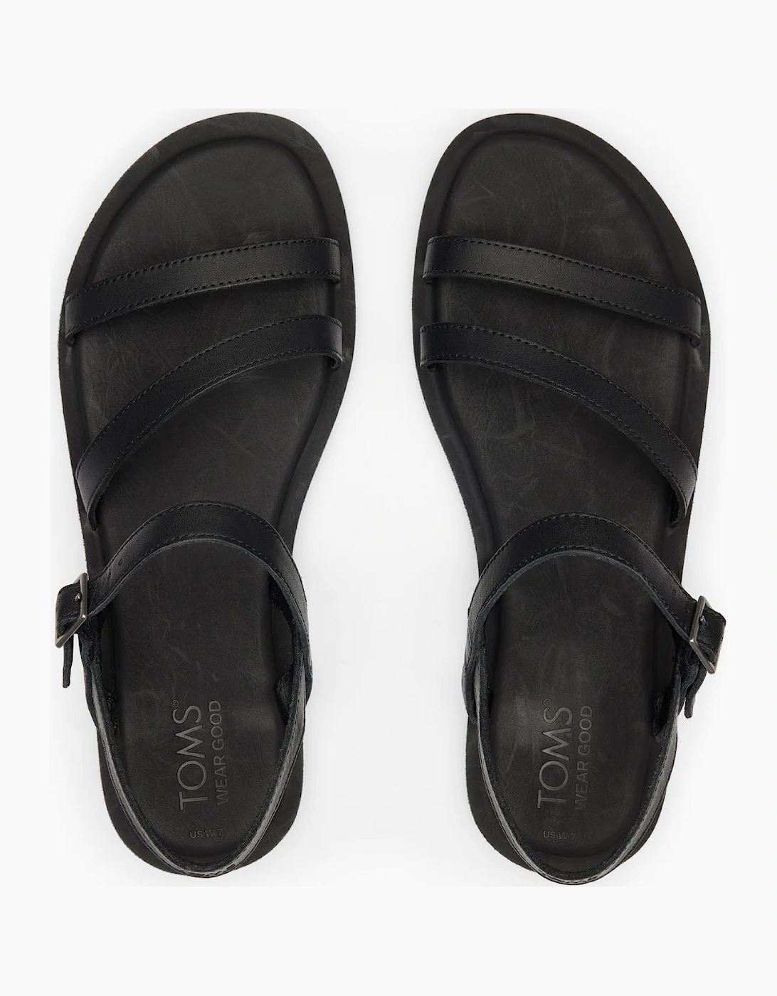 TOMS KIRA Womens Ankle Strap Sandals Black