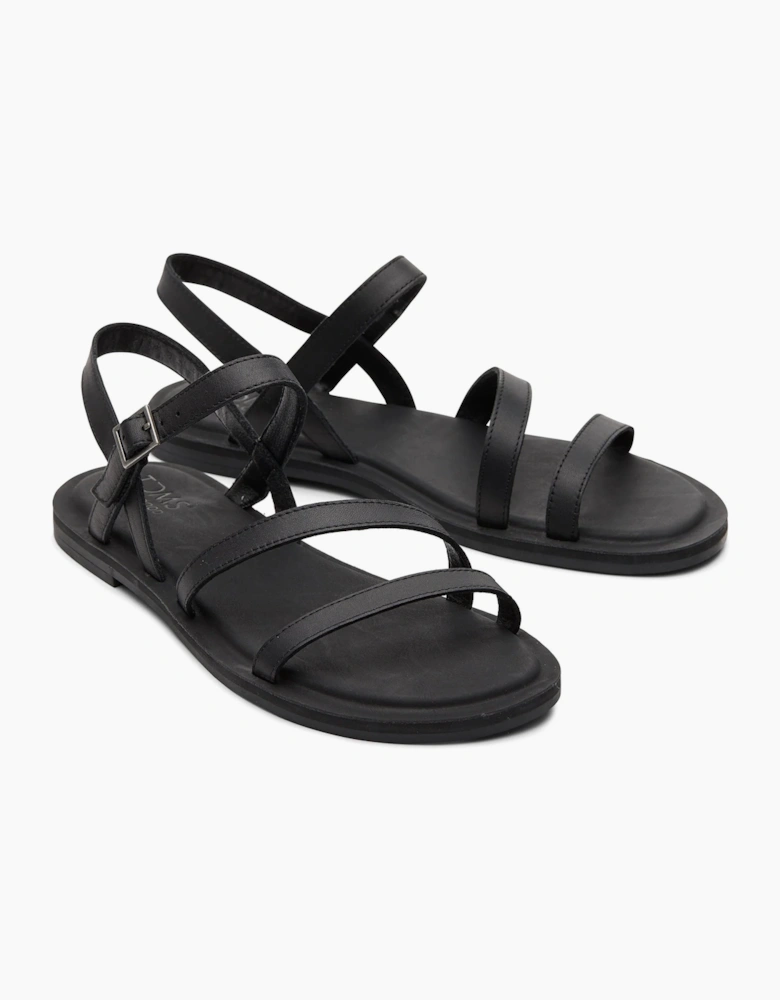 TOMS KIRA Womens Ankle Strap Sandals Black