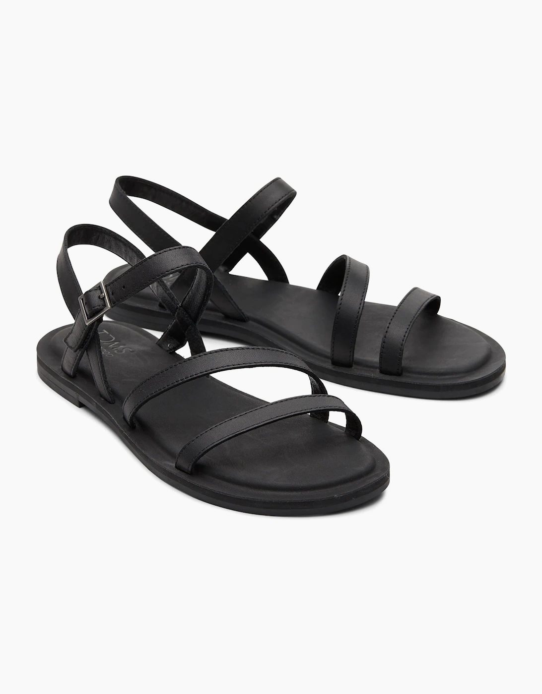 TOMS KIRA Womens Ankle Strap Sandals Black