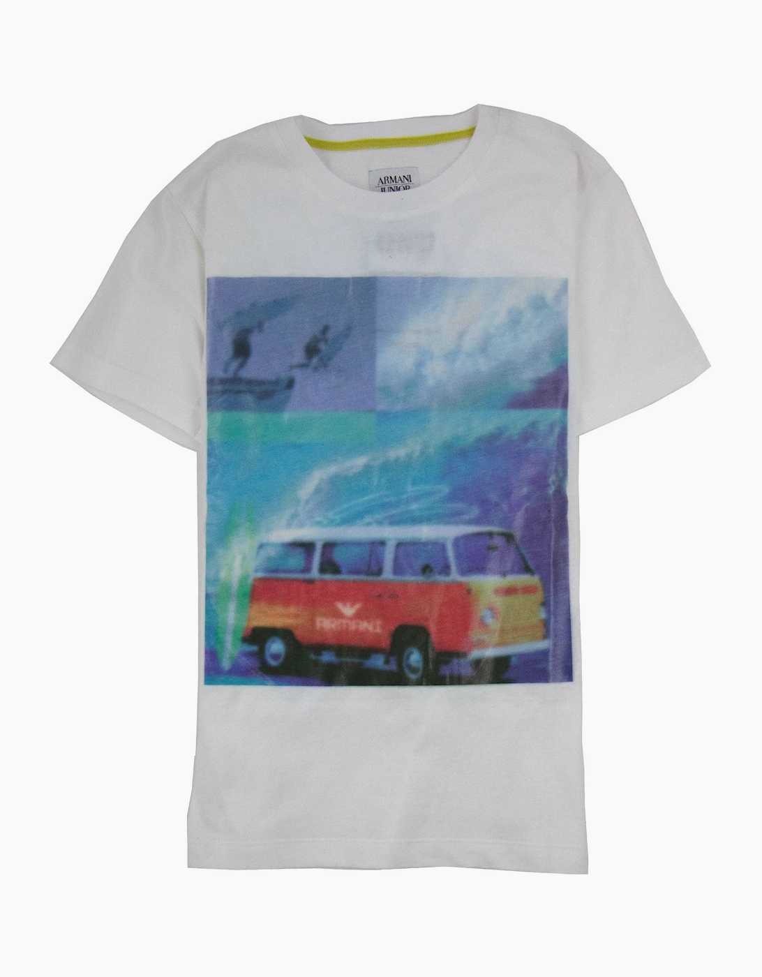 Armani Junior Adventure Print T Shirt White APR1