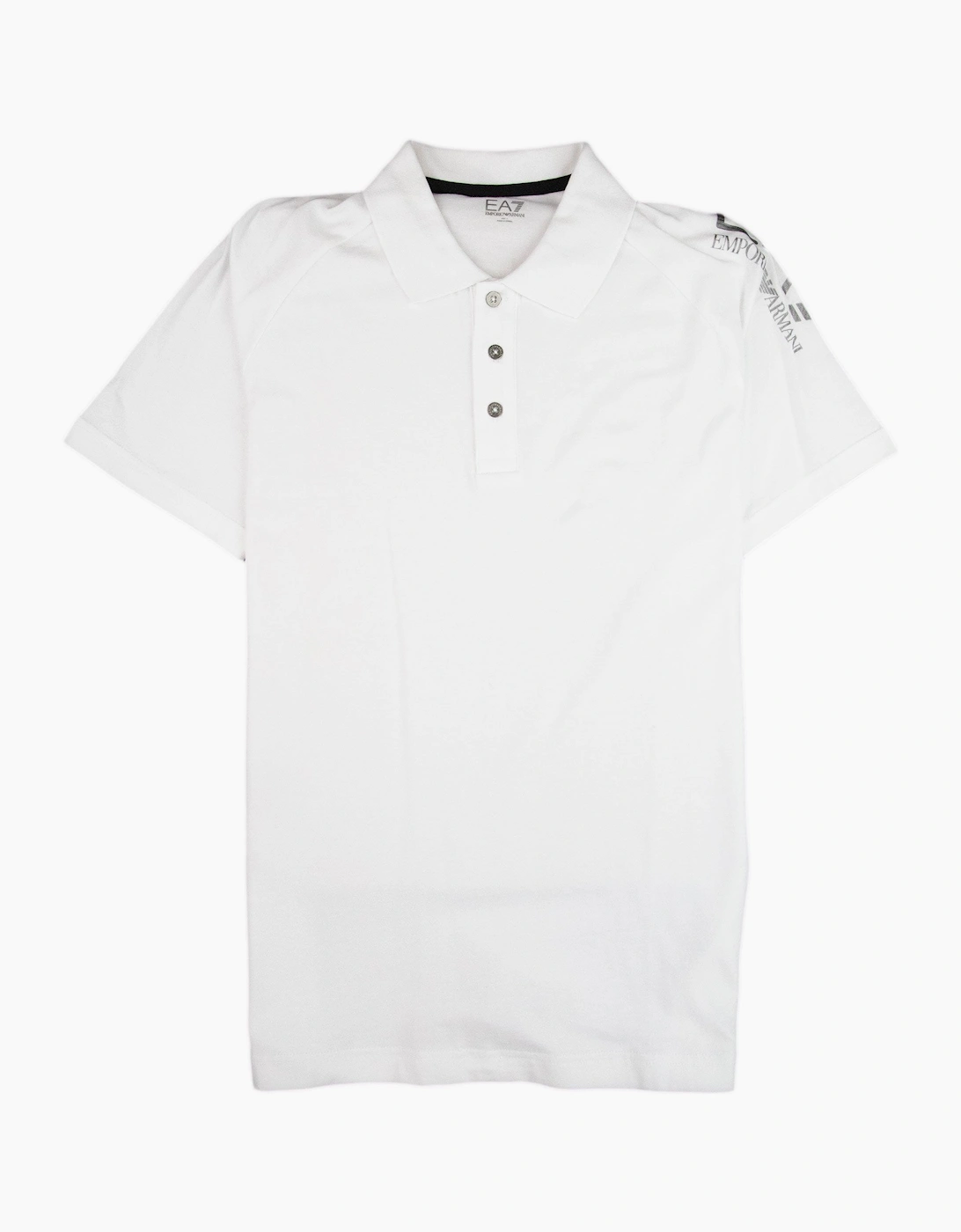 EA7 Train Visibility Short Sleeve Polo Shirt White