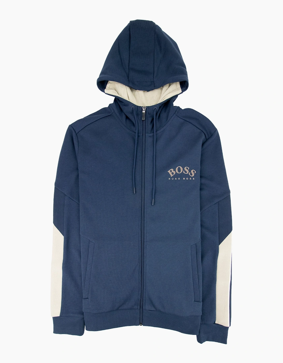 Hugo Boss Saggy Embroidered Hoodie Navy/Gold, 4 of 3