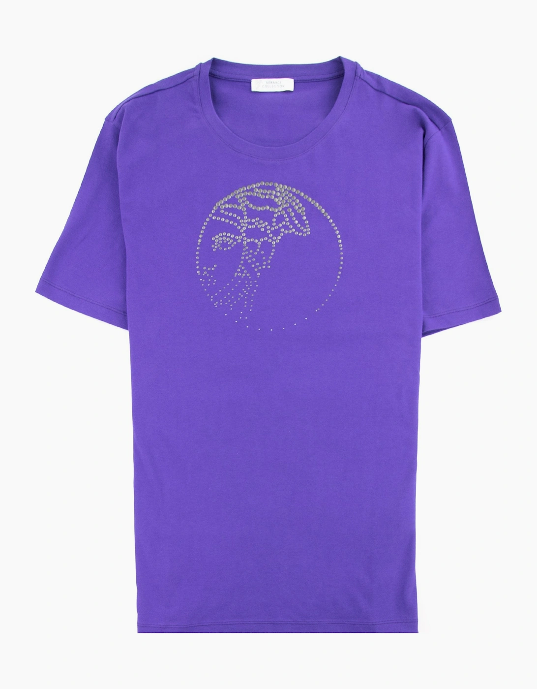 Versace Collection Studded Medusa T-shirt Purple