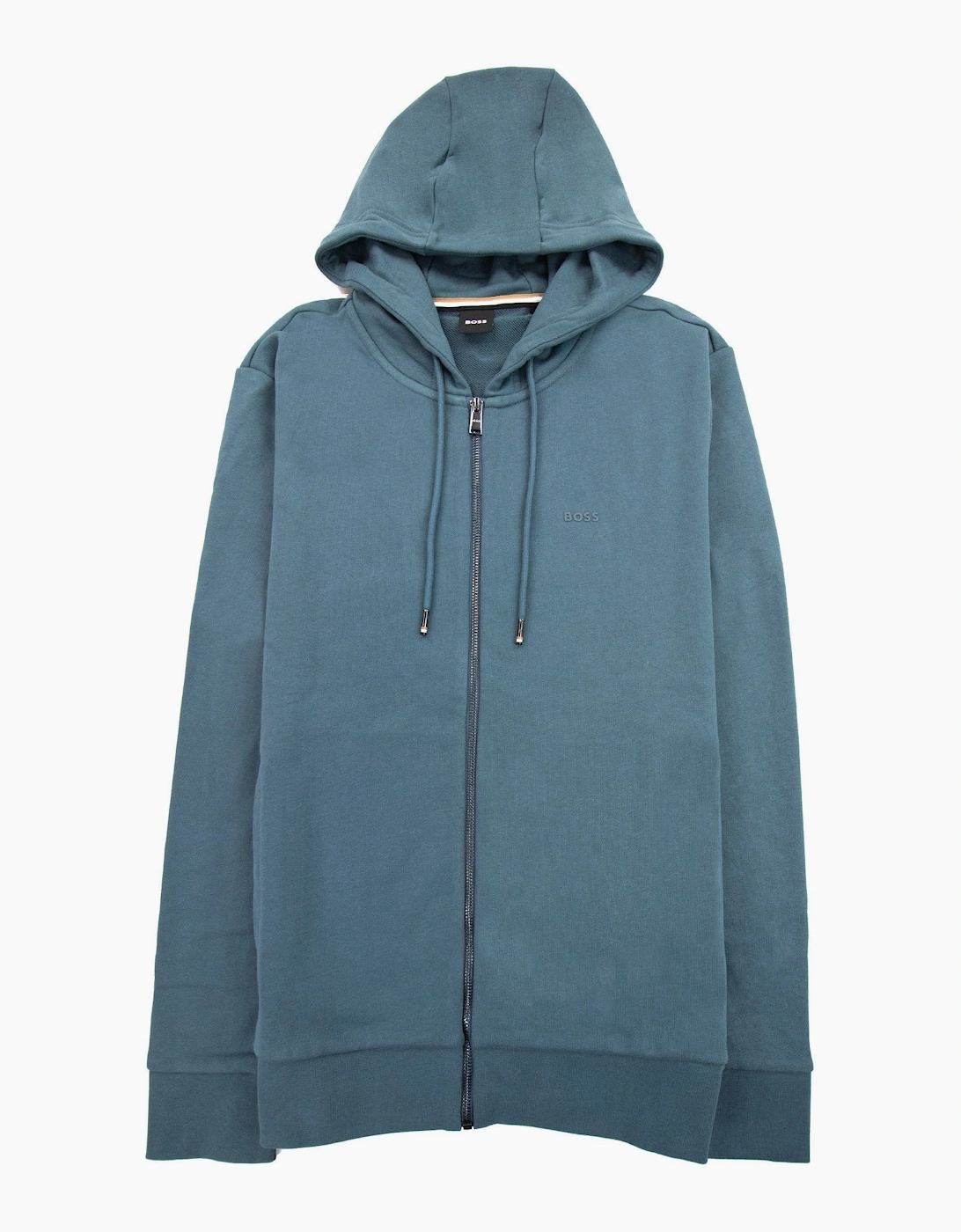 Hugo Boss Seeger 92 Zip Hoodie Rubber Logo Turquoise 445, 5 of 4