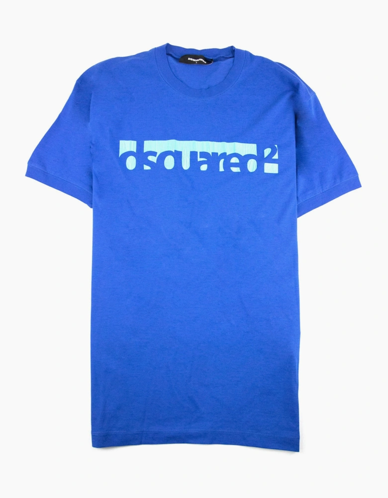 Dsquared2 Broken Logo L/s T Shirt Blue SA26