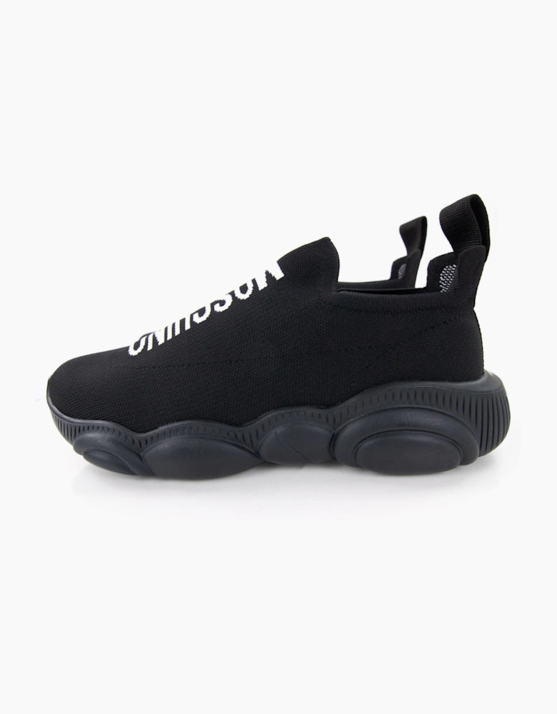 Moschino Couture Logo Socks Trainers Nero/bianco
