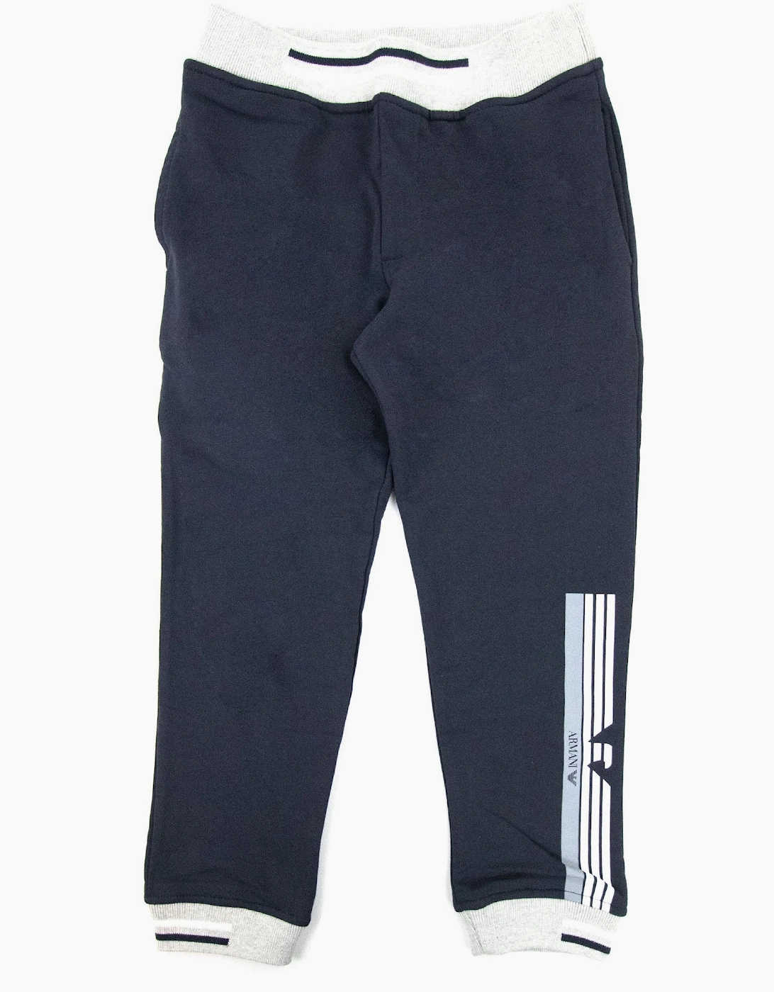 Armani Junior Logo Jogging Bottoms Navy, 3 of 2