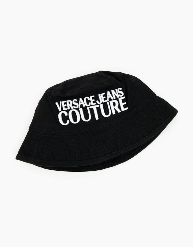 Versace Jeans Couture Logo Embroidered Fisherman Hat Black 899