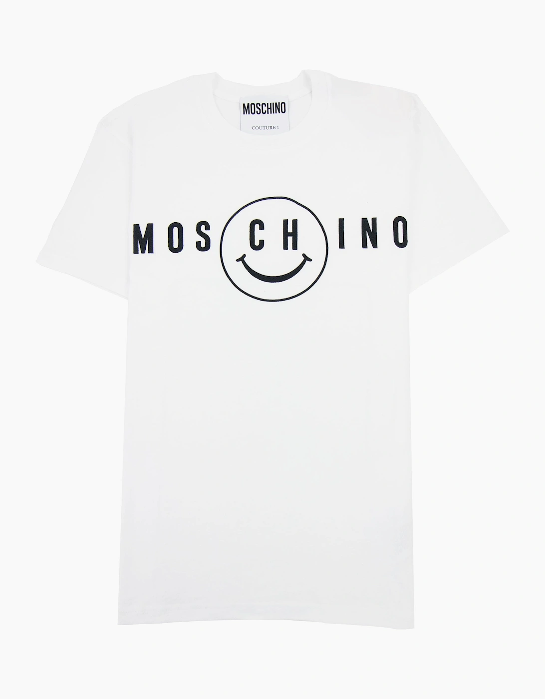 Moschino Couture Smiley Brand Print Cotton Jersey T Shirt White 1001, 5 of 4