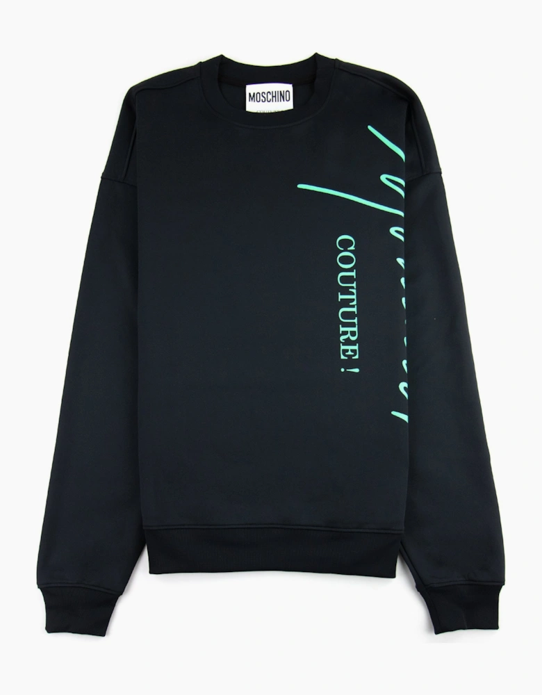 Moschino Couture Signature Logo Sweater Navy