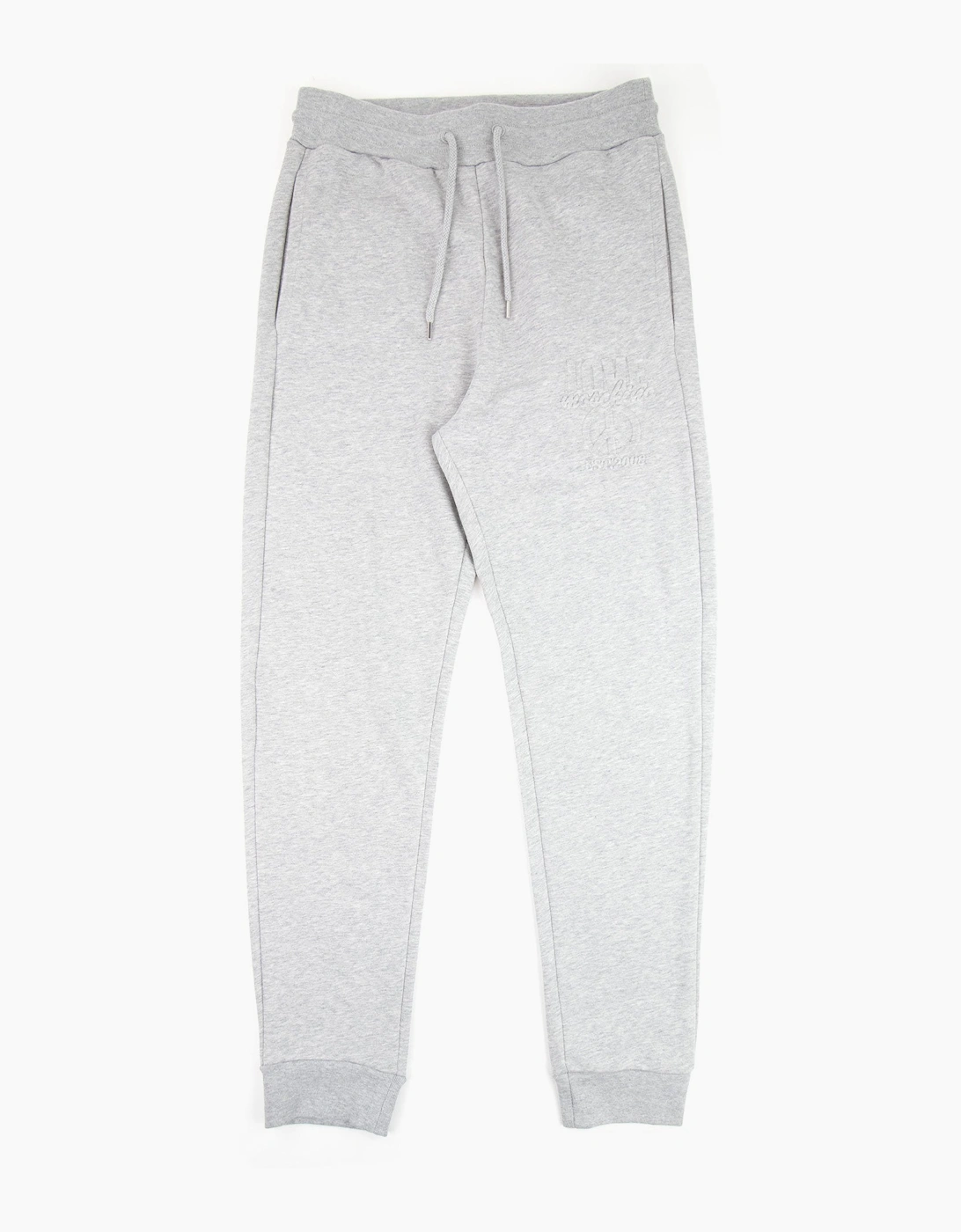 Love Moschino Embossed Peace Logo Tracksuit Pants Grey
