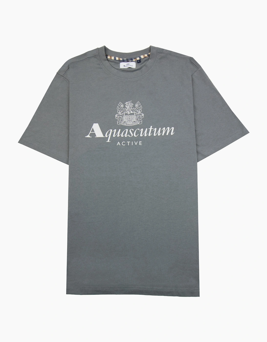 Aquascutum Active Big Logo T Shirt Charcoal, 5 of 4