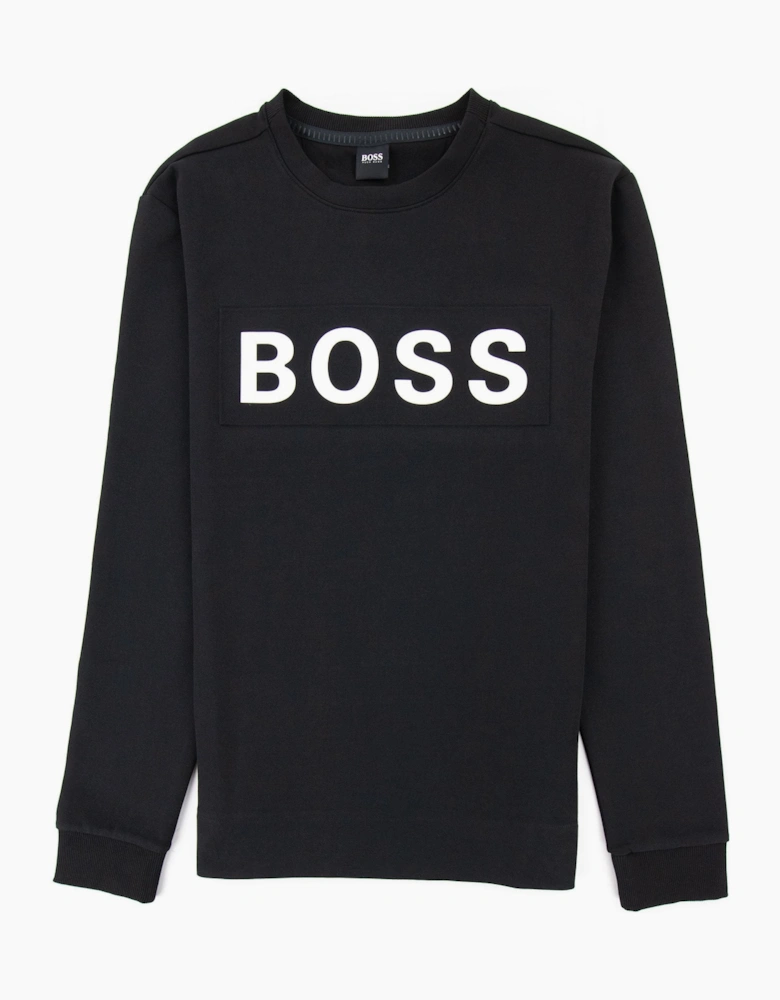Hugo Boss Salbo 1 Printed Logo Sweatshirt Black 001