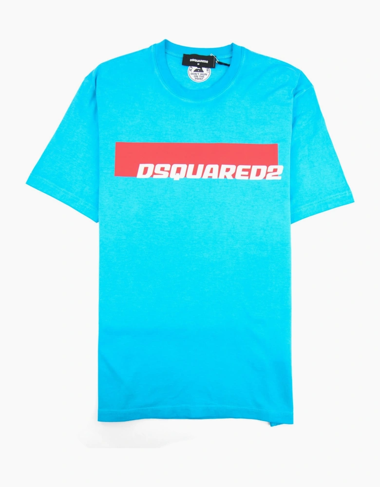 Dsquared2 Stripe Logo T-shirt Teal