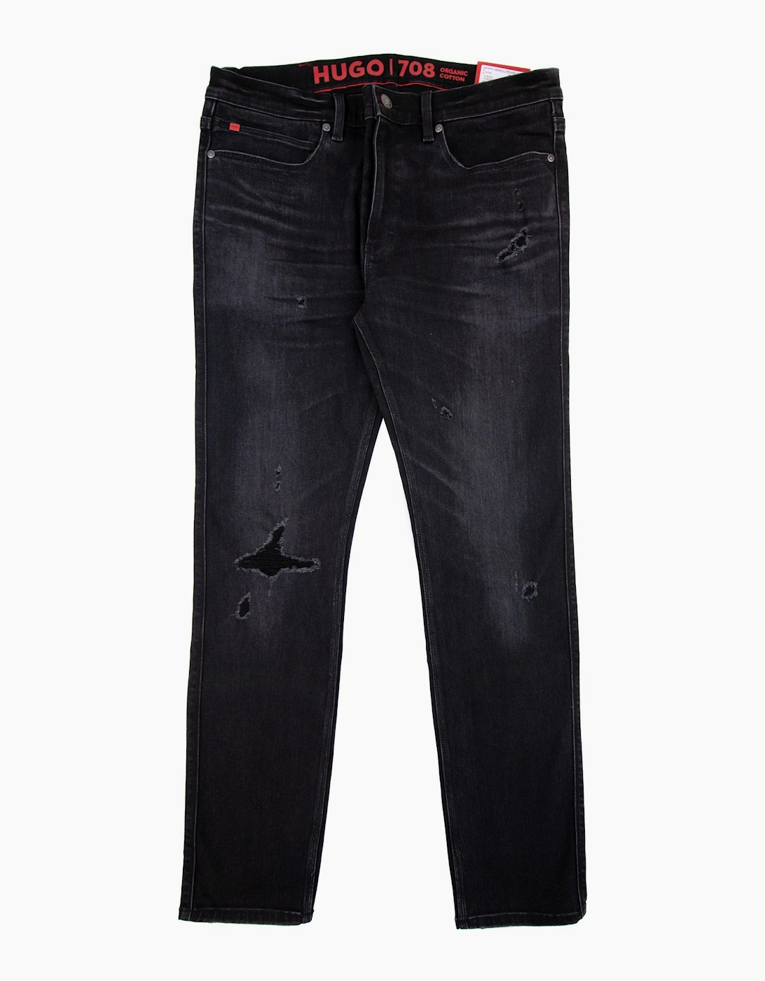 Hugo Slim-fit Jeans In Black Comfort-stretch Denim Dark Grey, 5 of 4