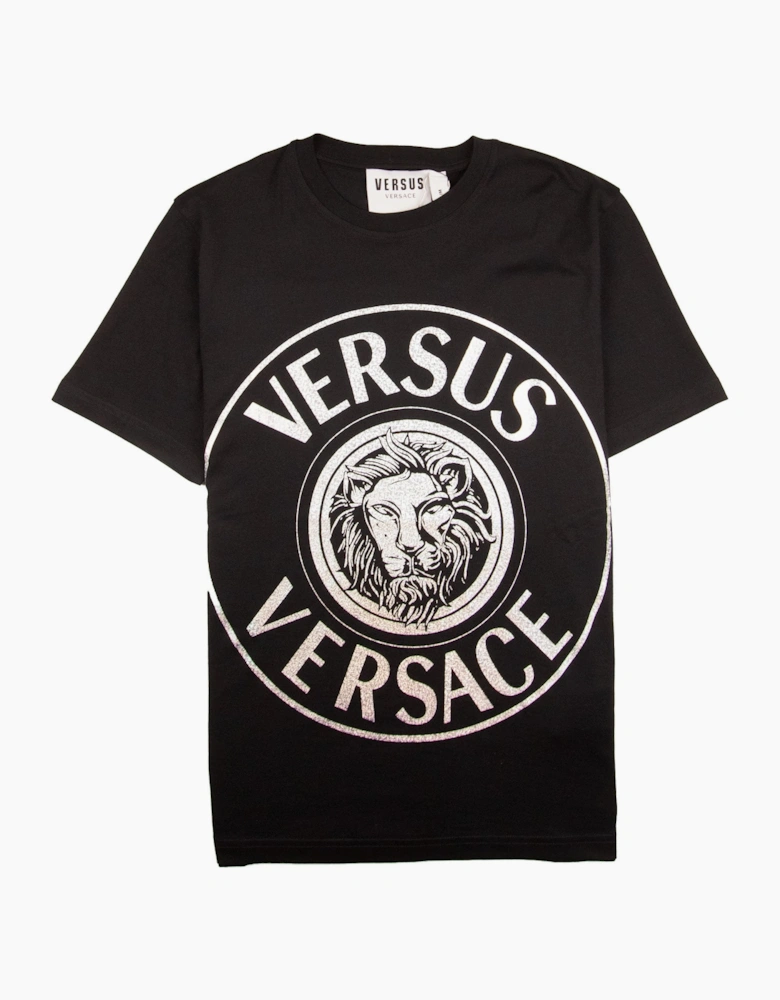 Versace Versus Foil Lion Tee Black