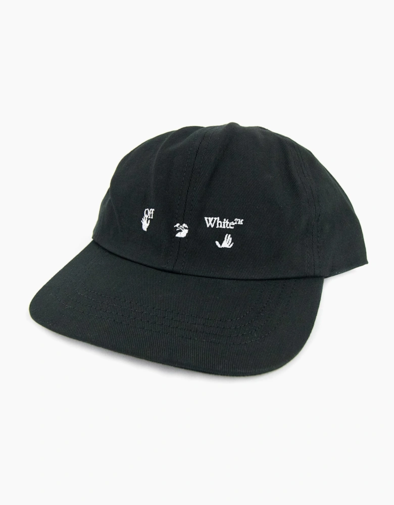 Off White Logo Embroidered Baseball Cap Black/white